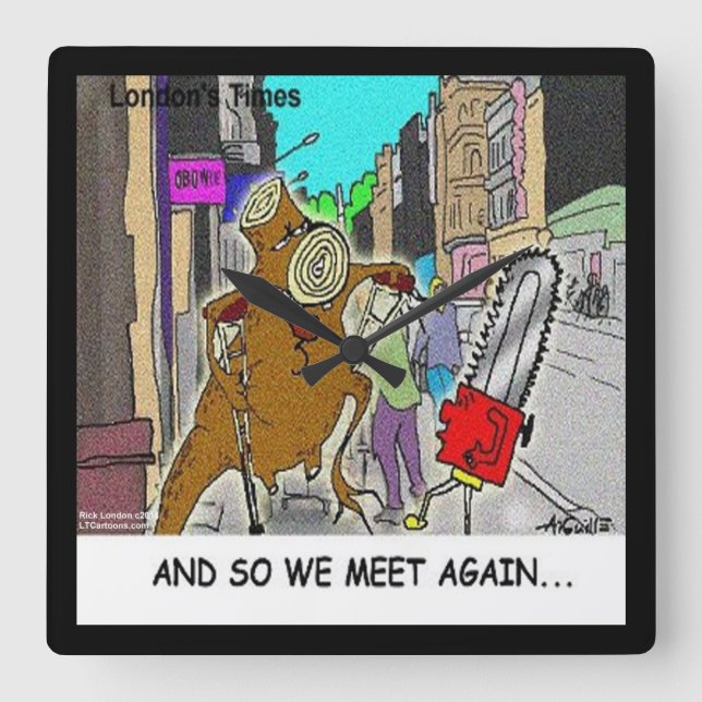 Funny Rick London Treehugger Wall Clock (Front)
