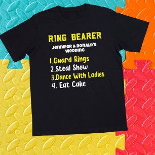 Funny Ring Bearer T-shirt Wedding Couple Name