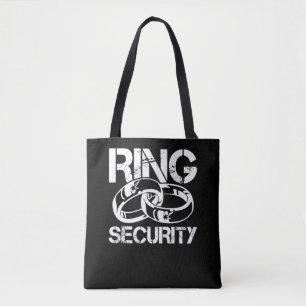 Funny Ring Security Marriage Ring Bearer Tote Bag