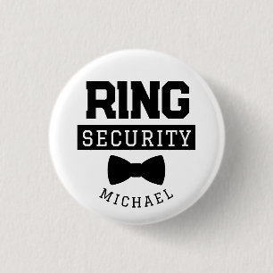 Funny Ring Security Wedding Favour Kid 1 Inch Round Button