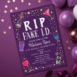 Funny RIP Fake ID 21st Birthday Invitation<br><div class="desc">Celebrate with this Funny RIP Fake ID 21st Birthday. This Design features faux gold foil of various drinks in jewel tone colours and starsYou can customize this further by clicking on the "PERSONALIZE" button. Matching Items in our shop for a complete party theme.</div>