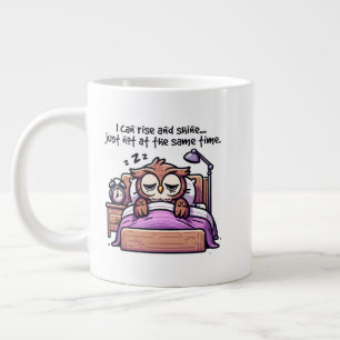 Funny rise shine word art  large coffee mug