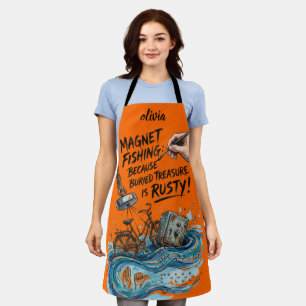 Funny River Detective "Rusty Trash" Hand-Painted Apron