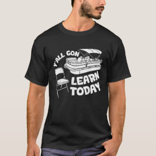 Funny river pontoon viral boat brawl meme Alabama  T-Shirt