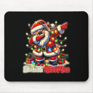 Funny Rizz Santa Claus Dabbing Christmas Skibidi R Mouse Pad