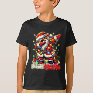 Funny Rizz Santa Claus Dabbing Christmas Skibidi R T-Shirt