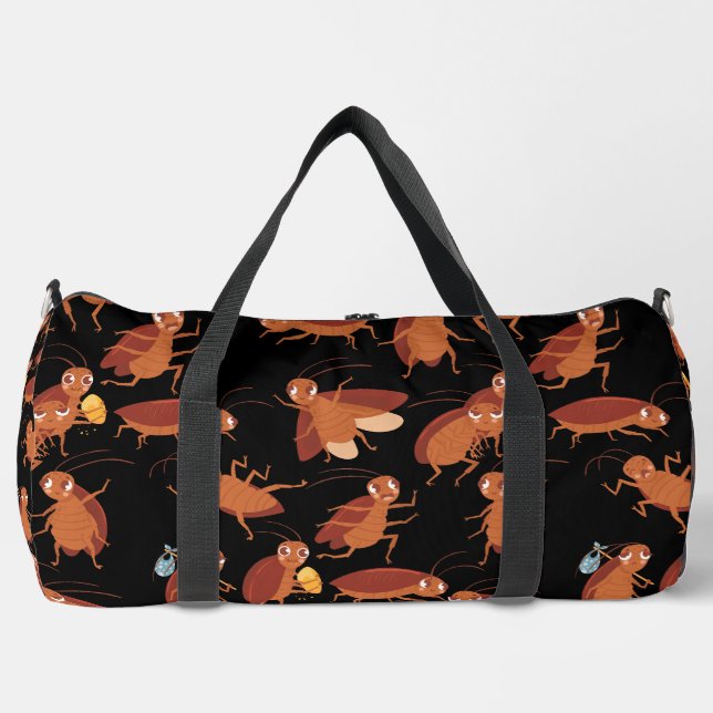funny roaches insect cockroach bug duffle bag (Front)