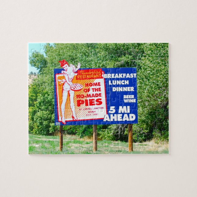 Funny Road Signs Ho-Made Pies Jigsaw Puzzle (Horizontal)
