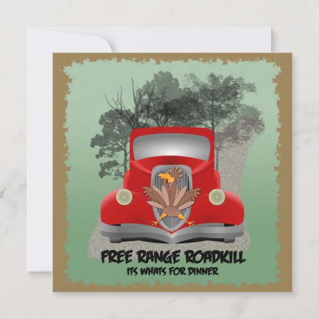 Funny Roadkill Party Invitation (Front)