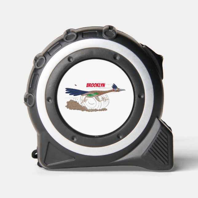 Funny roadrunner bird cartoon illustration 1 (Front)