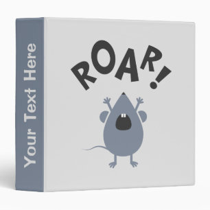 Funny Roar Mouse Design Binder