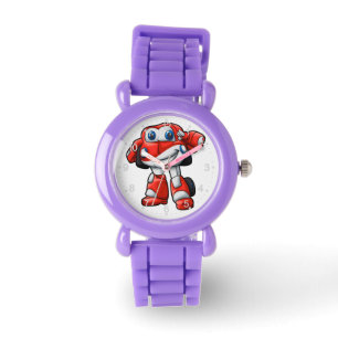 Funny Robot car cartoon    - Choose back color Watch