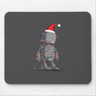 Funny Robot Christmas Graphics Lights Lover Long S Mouse Pad