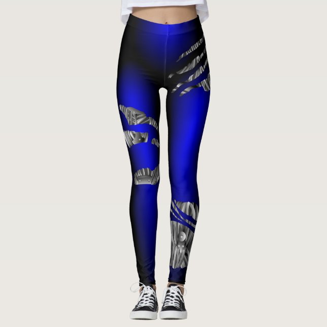 Funny Robot Girl Leggings Halloween Costume Pants (Front)