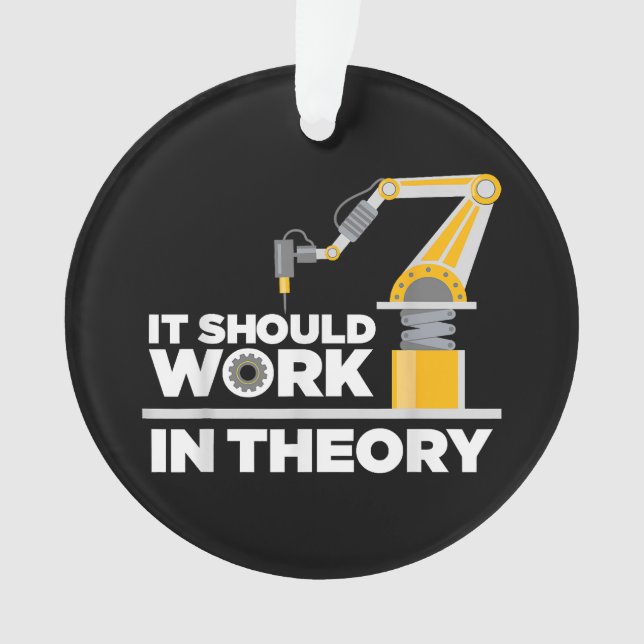 Funny Robotics Art For Men Kids Robot Robotics Eng Ornament (Front)