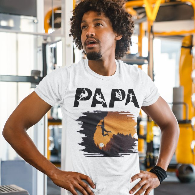 Funny Rock Climber | Bouldering - Papa Climber T-Shirt (Creator Uploaded)