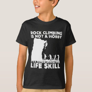 Funny Rock Climber Design For Men Women Zombie Roc T-Shirt