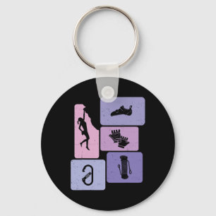 Funny Rock Climbing Bouldering Enthusiasts Kids Wo Keychain