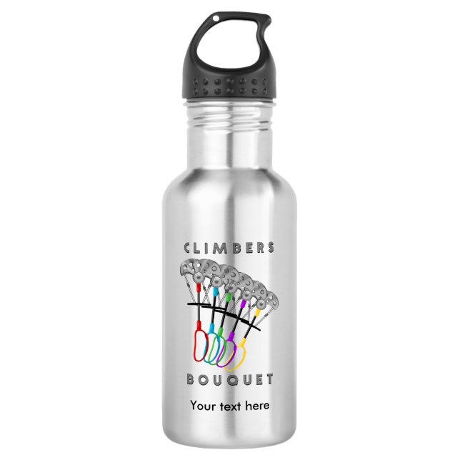 Funny Rock Climbing Bouquet 532 Ml Water Bottle (Front)