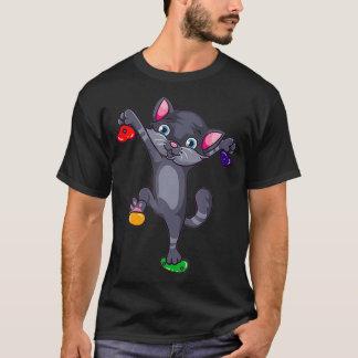 Funny Rock Climbing Cat Climber Bouldering Cute Ki T-Shirt