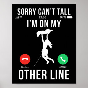 Funny Rock Climbing Climber Women Climb Mountain B Poster