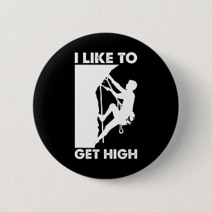 Funny Rock Climbing For Men Women Mountain Indoor 2 Inch Round Button