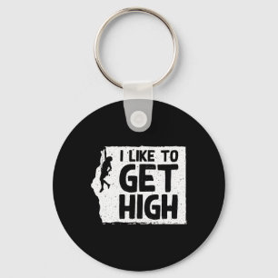 Funny Rock Climbing For Men Women Mountain Indoor Keychain