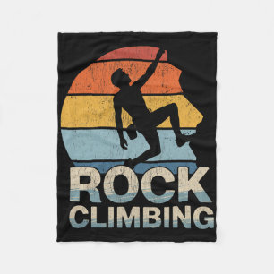 Funny Rock Climbing Free Mountain Climb Climber _8 Fleece Blanket