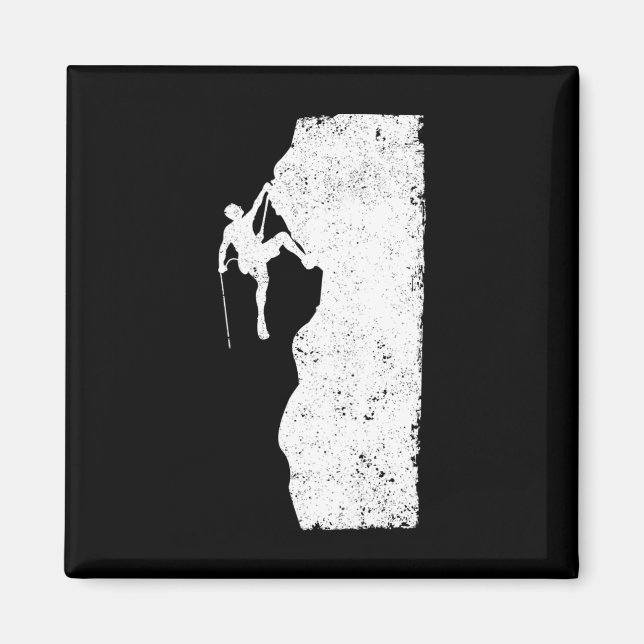 Funny Rock Climbing Mountain Climber Bouldering Mo Magnet (Front)