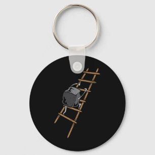 Funny Rock Climbing Pun Lover Climber Mountain Bou Keychain