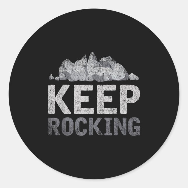Funny Rock Collector Earth Scientist Gift Geologis Classic Round Sticker (Front)