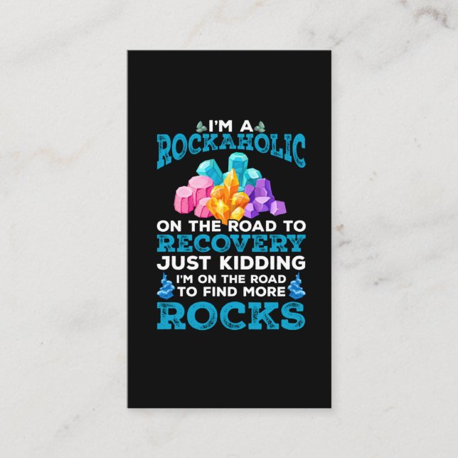 Funny Rock Collector Geologist Hobby Geology Fun Business Card (Front)