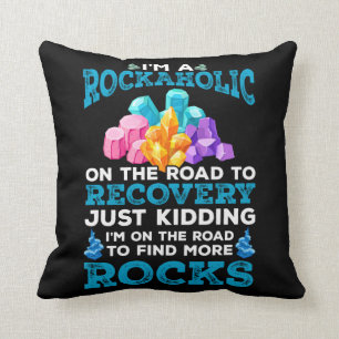 Funny Rock Collector Geologist Hobby Geology Fun Throw Pillow