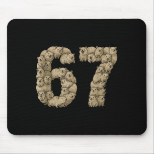 Funny Rock Hyrax Awawa 6 7 Meme Six Seven Love Mouse Pad