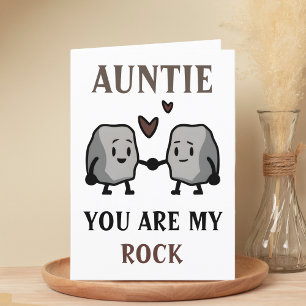 Funny Rock Pun Joke Humour Aunt Happy Birthday Thank You Card