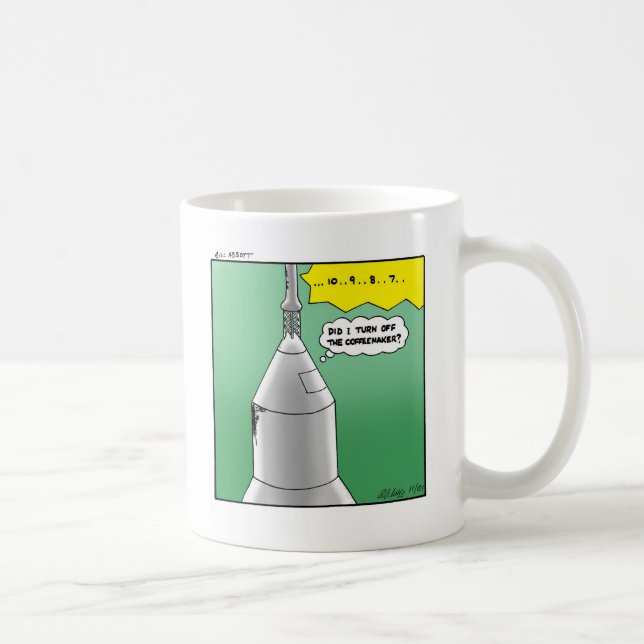 Funny Rocket Launch Humour Coffee Mug (Right)