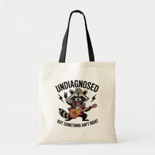 Funny Rocking Racoon Tote Bag