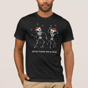 Funny Rocking Spooky Dancing Skeleton Christmas T-Shirt