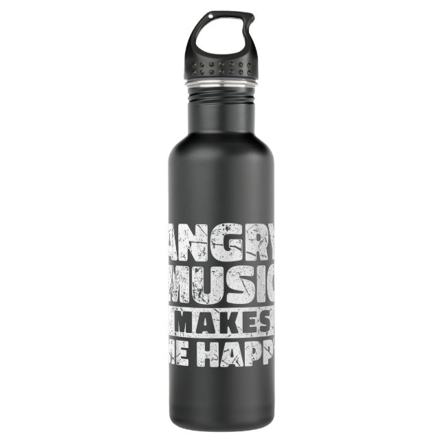 Funny Rockn Roll Saying Heavy Metal Hard Rock Musi 710 Ml Water Bottle (Front)