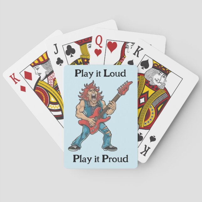 Funny Rockstar Playing Cards (Back)