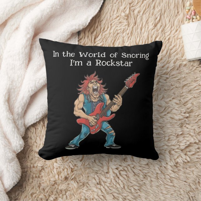 Funny Rockstar Throw Pillow (Blanket)