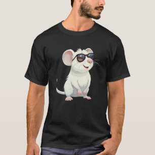 Funny Rodent with Sunglasses for white Rats and Mo T-Shirt