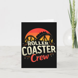Funny Roller Coaster Crew Amusement Park Rollercoa Card