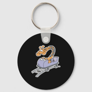 funny roller coaster giraffe keychain
