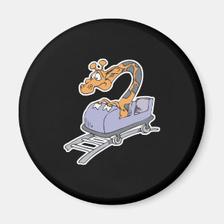funny roller coaster giraffe magnet