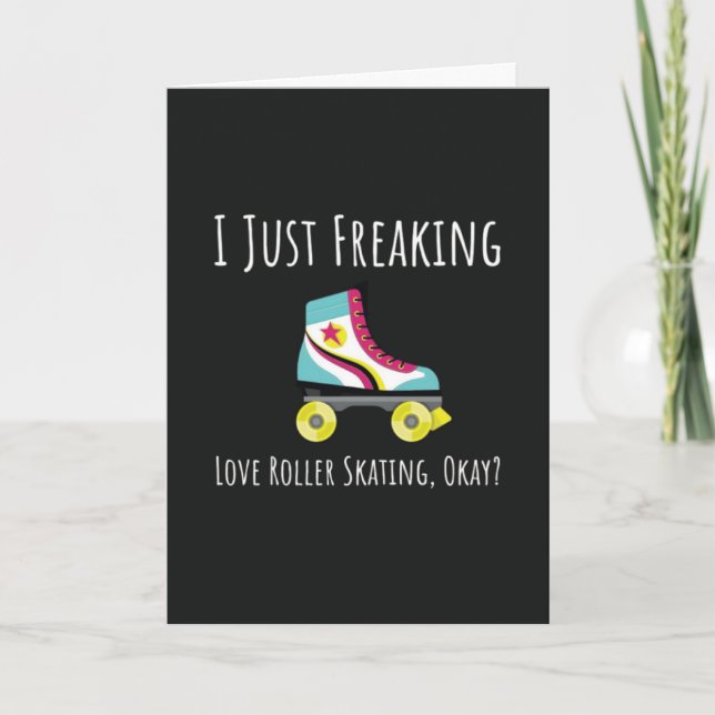Funny Roller Skating Cards Skate Skater Humour (Front)