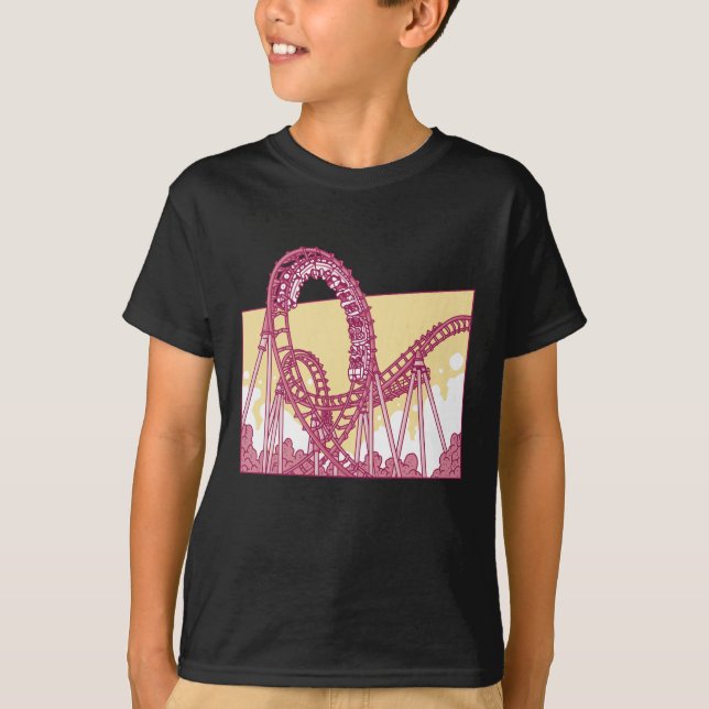 Funny Rollercoaster Amusement Park Gift T-Shirt (Front)