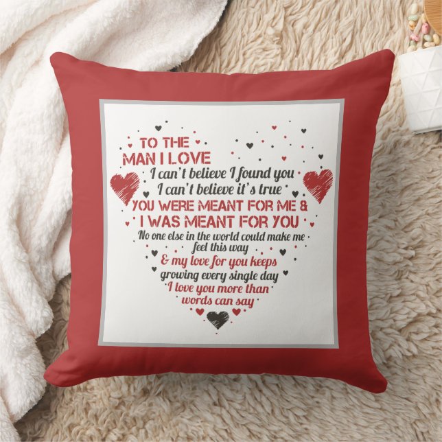 funny romantic Anniversary word art  Throw Pillow (Blanket)