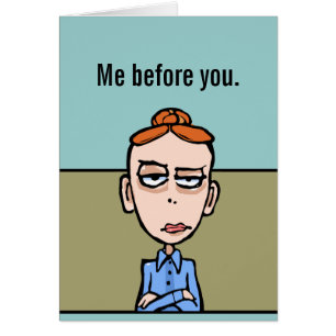 Funny romantic card. Custom text. Love