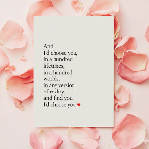 Funny Romantic Love Card for Him & Her